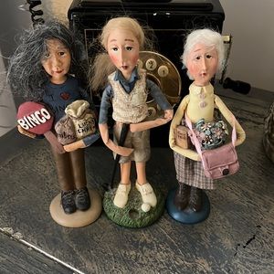 Melancholy Dollies by Sandy Harrison Folk Figurine Doll (Set Of 3)